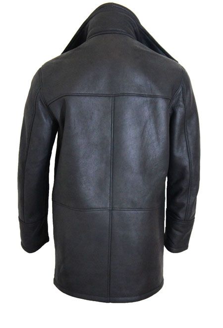 COACH TRUCKER JACKET - Leren jas - dark brown/donkerbruin