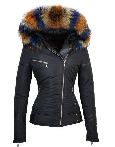 Jas met bontkraag Multi