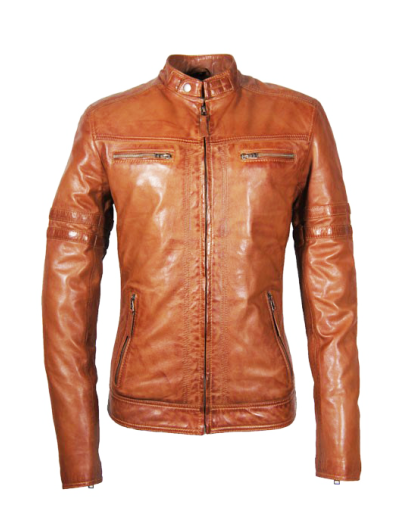 Leren jas Cognac 4042