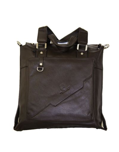 Bruine leren tas 100