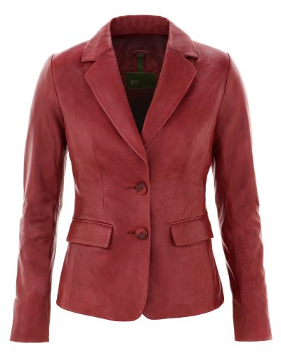 Leren dames colbert Brandy