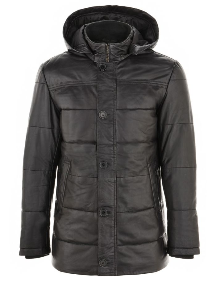 Korte Bruine Winterjas met Capuchon